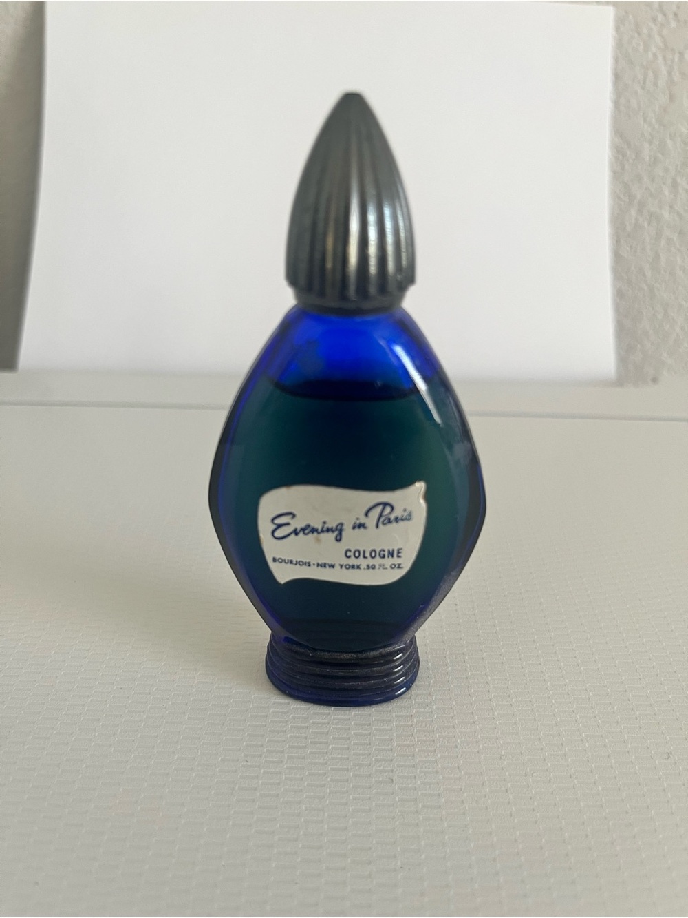 Evening in Paris Vintage Colone, Colbolt Blue Glass Bottle